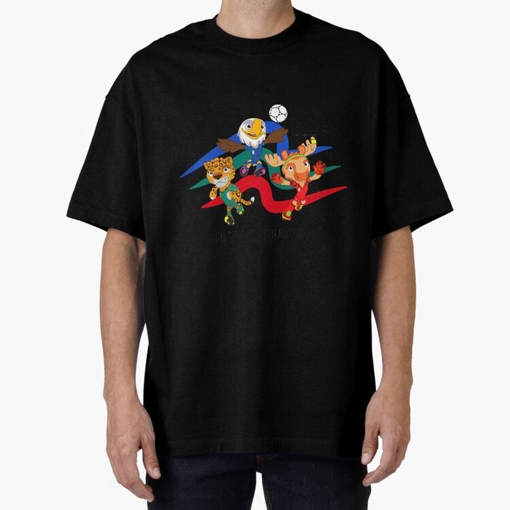 Kids World Cup26 Host Country Mascots Action Classic T-Shirt Join Supporters Worldwide for Global Football Passion for FIFA World Cup 2026 Group Stage, Connected to Messi and Cristiano Ronaldo, Brazil, Championship Spirit, Famous Goals, Roaring