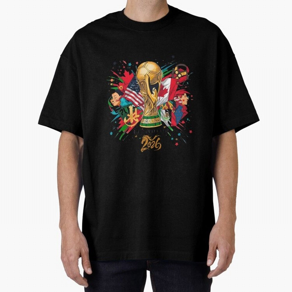 North America 2026 Splash Art Classic T-Shirt Build FIFA World Cup 2026 USA Canada Mexico Spirit, Filled with Brazil, Portugal and Argentina, Messi, Goal Celebration Energy, Supporter Heritage, Football Icons and Worldwide Tournament Joy; Made for