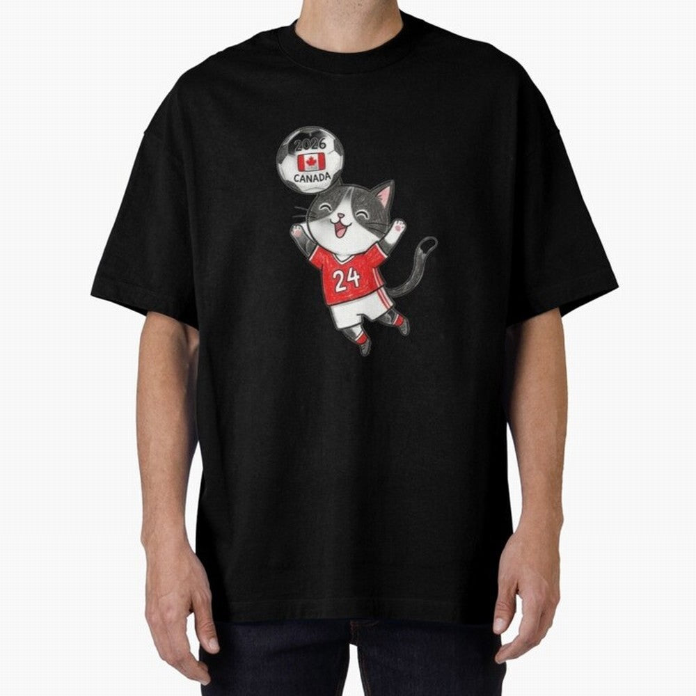 Canada Soccer Cat #24 - 2026 World Cup Celebration Classic T-Shirt Make the Season About FIFA World Cup 2026 for Fans of CR7 and England, France and Netherlands, Bringing Vintage Soccer Flavor, Modern Football Stars, National Flags and Final Night