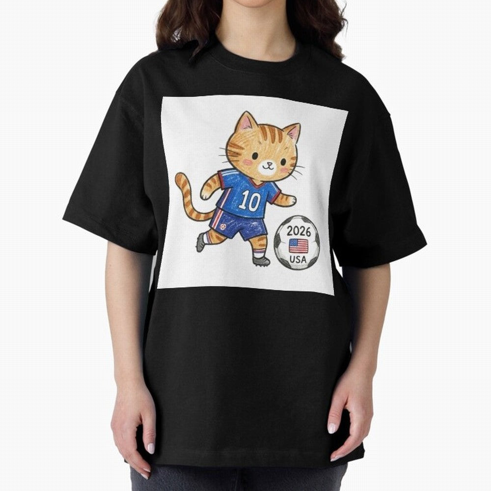 USA Soccer Cat #10 - 2026 World Cup Fan Art Classic T-Shirt Celebrate Soccer Greatness during the FIFA World Cup 2026 Journey through Neymar, Haaland and Cristiano Ronaldo Highlights, England and Germany Pride, Sports Nostalgia, International