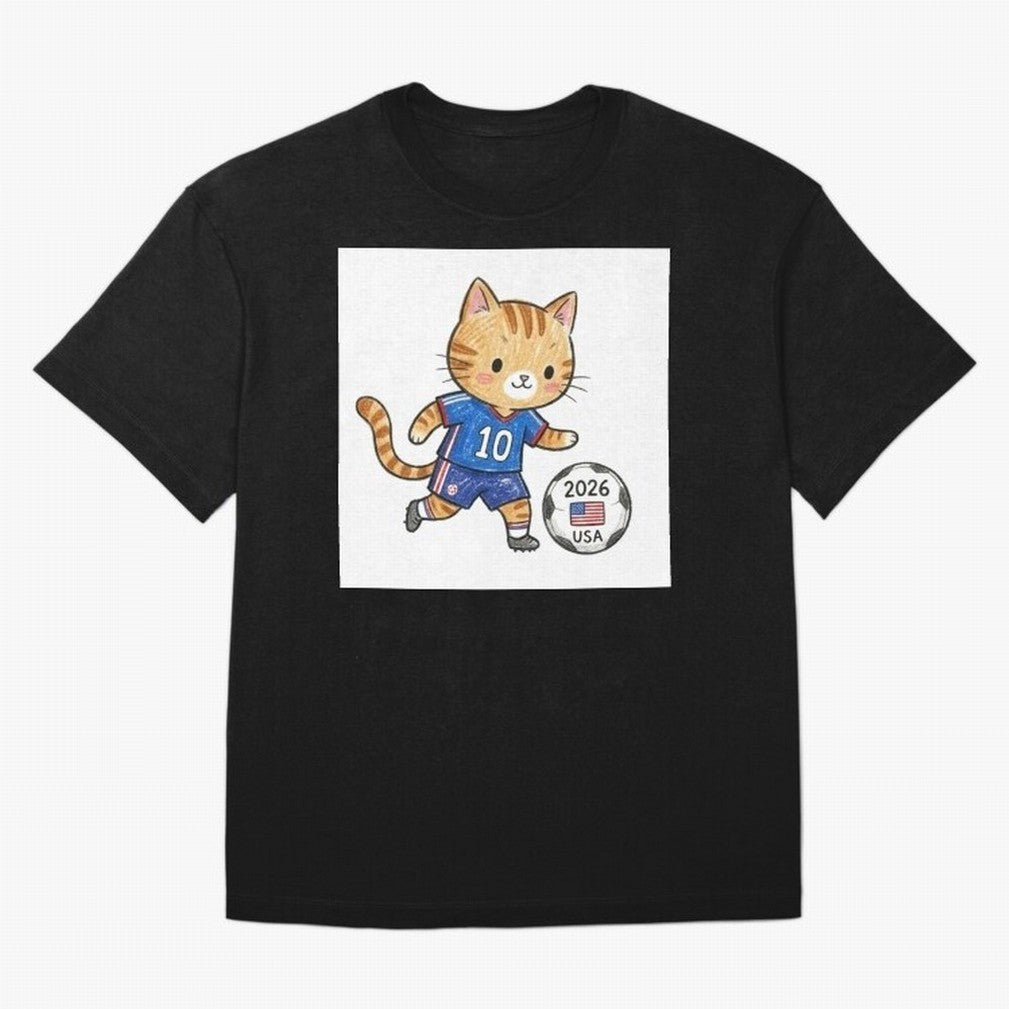 USA Soccer Cat #10 - 2026 World Cup Fan Art Classic T-Shirt Celebrate Soccer Greatness during the FIFA World Cup 2026 Journey through Neymar, Haaland and Cristiano Ronaldo Highlights, England and Germany Pride, Sports Nostalgia, International