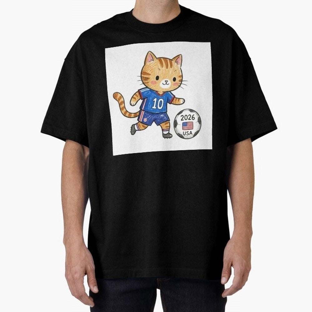 USA Soccer Cat #10 - 2026 World Cup Fan Art Classic T-Shirt Celebrate Soccer Greatness during the FIFA World Cup 2026 Journey through Neymar, Haaland and Cristiano Ronaldo Highlights, England and Germany Pride, Sports Nostalgia, International