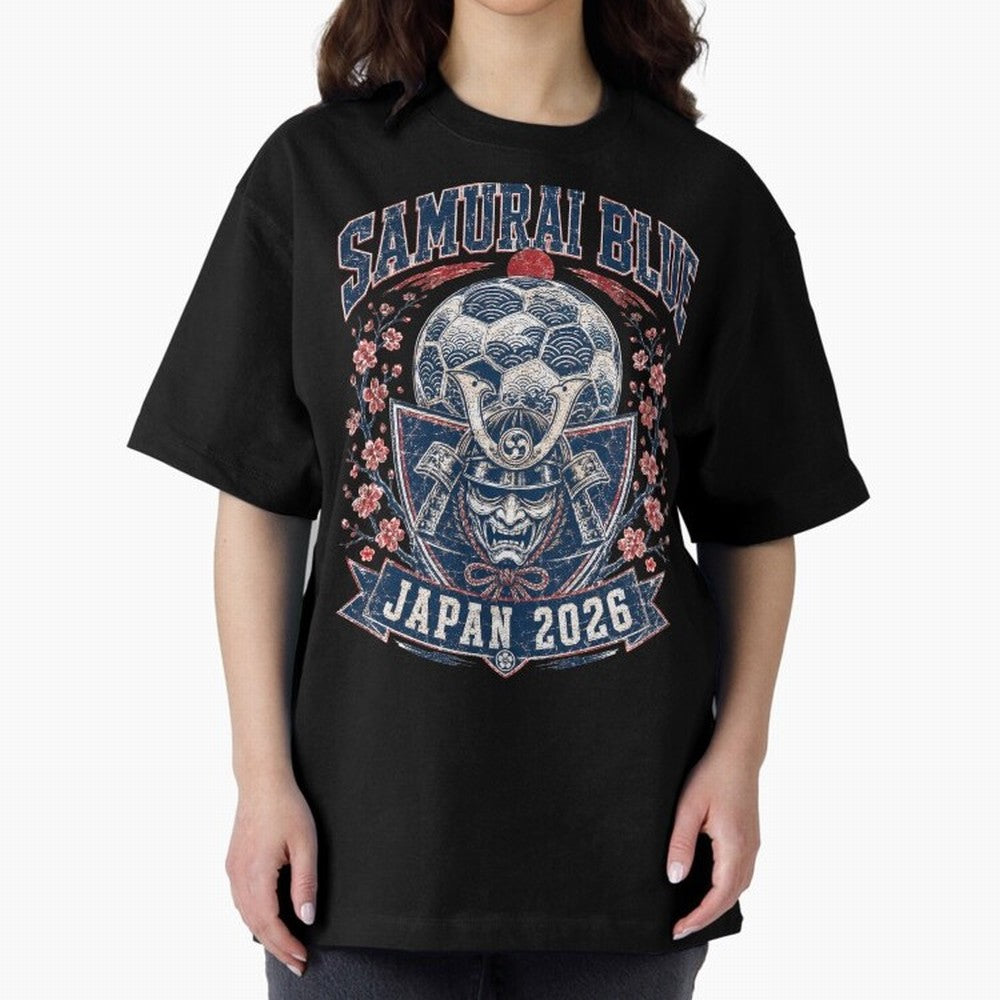 Samurai Blue Japan 2026 World Cup Soccer T-Shirt Classic T-Shirt Show Your Stadium Side during Global Football Passion for FIFA World Cup 2026 USA Canada Mexico, Inspired by Mbappe and Neymar, Portugal, Goal Celebration Energy, Supporter Heritage,