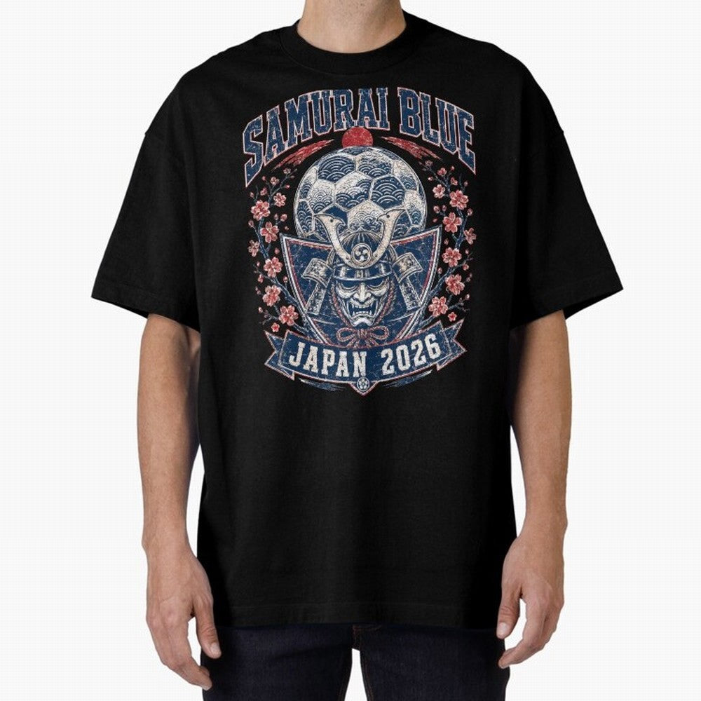 Samurai Blue Japan 2026 World Cup Soccer T-Shirt Classic T-Shirt Show Your Stadium Side during Global Football Passion for FIFA World Cup 2026 USA Canada Mexico, Inspired by Mbappe and Neymar, Portugal, Goal Celebration Energy, Supporter Heritage,