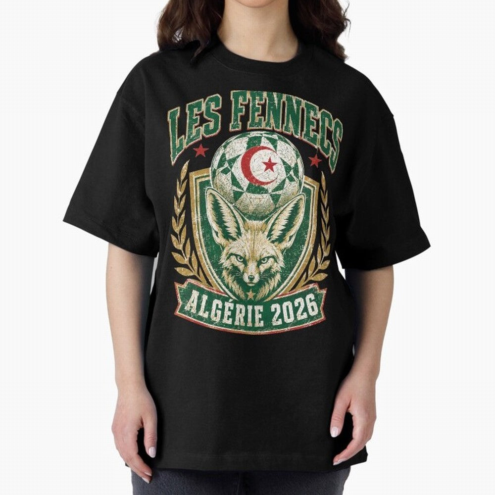 Les Fennecs Alg¨¦rie 2026 World Cup Soccer T-Shirt Classic T-Shirt Follow the Road to the FIFA World Cup 2026 Group Stage Journey through Cristiano Ronaldo, Haaland and CR7 Highlights, Brazil, Portugal and Argentina Pride, Champion Mindset, Group