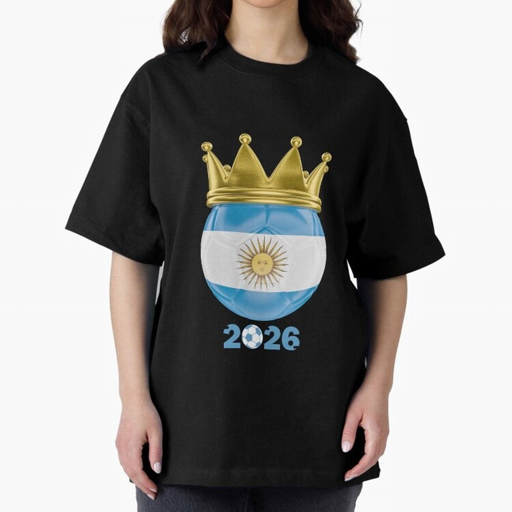 Argentina Football Champion Crown 2026 Classic T-Shirt Show Passion for the Stars of Match Day Hype around FIFA World Cup 2026 Group Stage, Haaland and Mbappe, Spain and Netherlands, Soccer Culture, Superstar Moments, National Team Dreams and