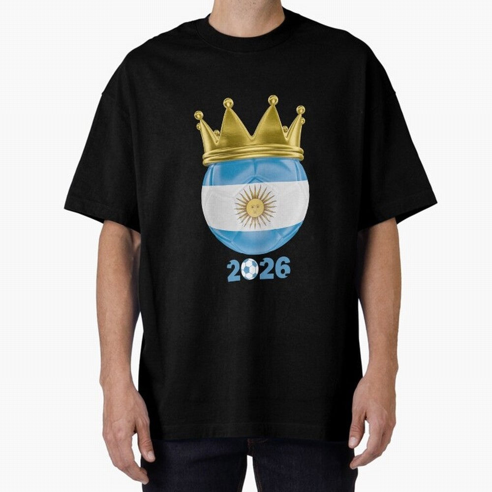 Argentina Football Champion Crown 2026 Classic T-Shirt Show Passion for the Stars of Match Day Hype around FIFA World Cup 2026 Group Stage, Haaland and Mbappe, Spain and Netherlands, Soccer Culture, Superstar Moments, National Team Dreams and