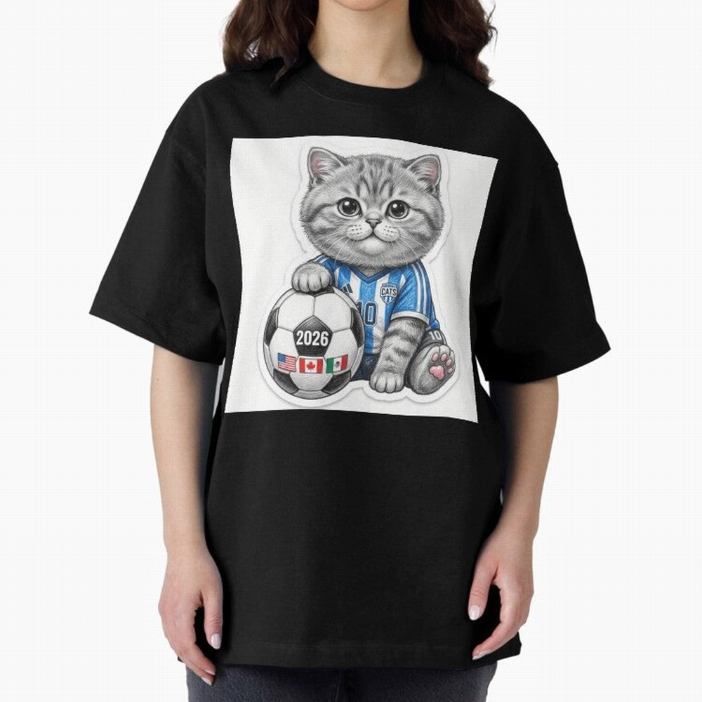 Cute Soccer Kitten #10 - FIFA 2026 World Cup Fan Art Classic T-Shirt Honor Football Greatness during Global Football Passion for FIFA World Cup 2026, Highlighting CR7, Germany, Football History, Final Match Energy, Crowd Noise and Once in a