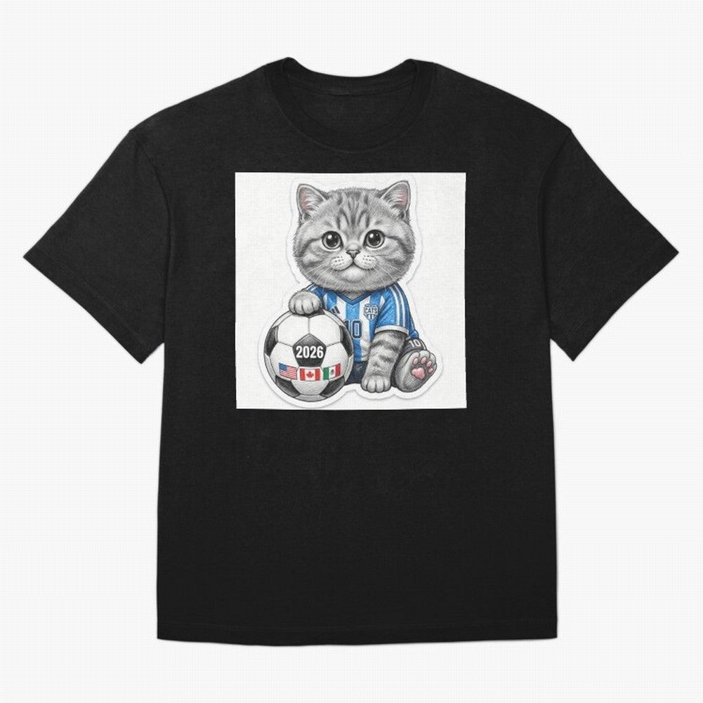 Cute Soccer Kitten #10 - FIFA 2026 World Cup Fan Art Classic T-Shirt Honor Football Greatness during Global Football Passion for FIFA World Cup 2026, Highlighting CR7, Germany, Football History, Final Match Energy, Crowd Noise and Once in a