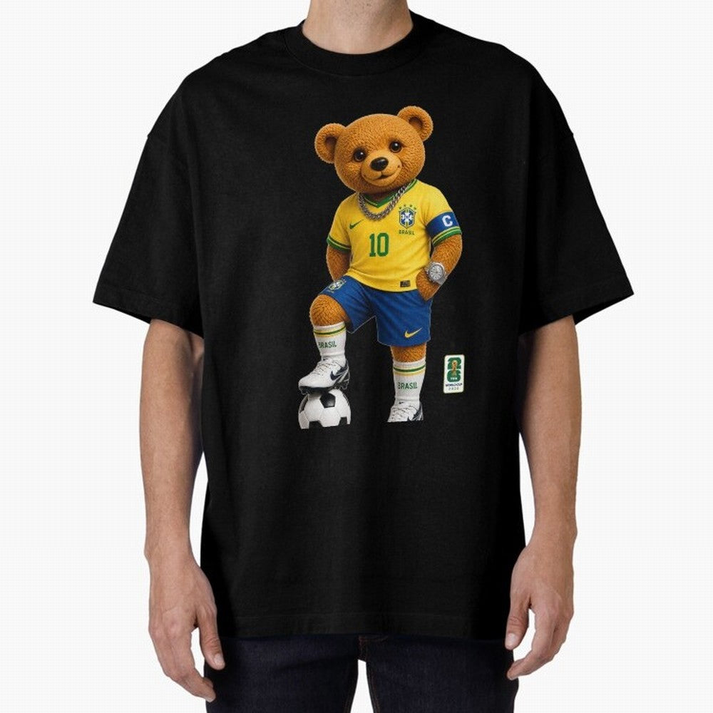 Brazil Soccer Bear World Cup Teddy Bear Classic T-Shirt Turn Every Weekend Toward the FIFA World Cup 2026 Journey through Mbappe Highlights, Argentina, France and Brazil Pride, Football Festival Excitement, Trophy Ambitions, Country Rivalries and