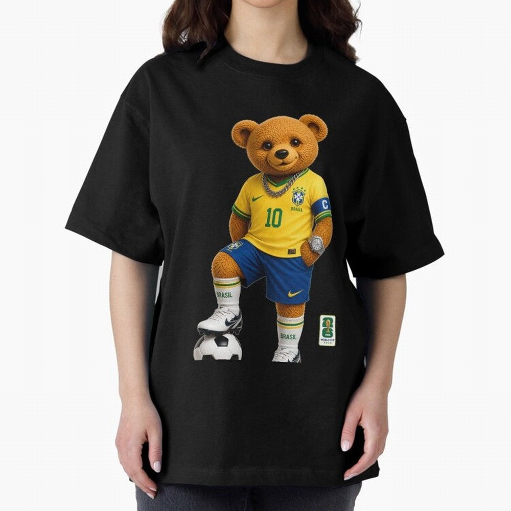 Brazil Soccer Bear World Cup Teddy Bear Classic T-Shirt Turn Every Weekend Toward the FIFA World Cup 2026 Journey through Mbappe Highlights, Argentina, France and Brazil Pride, Football Festival Excitement, Trophy Ambitions, Country Rivalries and