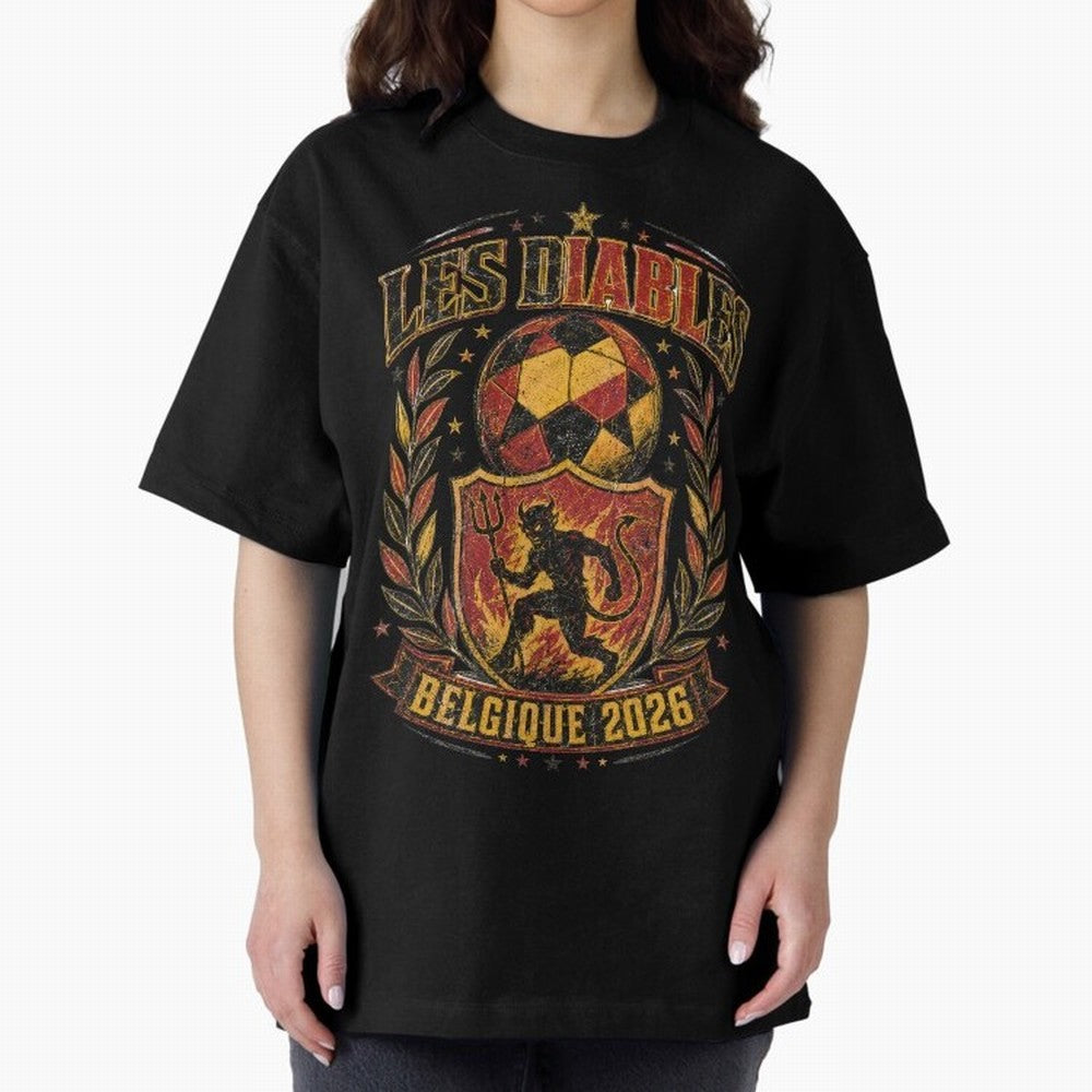 Les Diables Rouges Belgique 2026 World Cup Soccer T-Shirt Classic T-Shirt Celebrate Fan Culture around Match Day Hype around FIFA World Cup 2026 USA Canada Mexico, Haaland and Mbappe, England, Game Day Rituals, Football Legends, Country Pride and