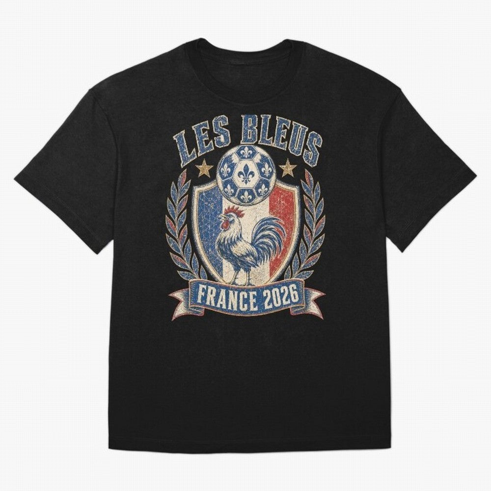 Les Bleus France 2026 World Cup Soccer T-Shirt Classic T-Shirt Carry National Pride through the FIFA World Cup 2026 Group Stage Journey through Cristiano Ronaldo, Haaland and CR7 Highlights, Spain Pride, Classic Soccer Heritage, Championship
