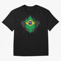 Brazil Flag - National Team Fans Classic T-Shirt Show Championship Spirit for FIFA World Cup 2026 Capturing Haaland and Mbappe, Spain and Netherlands Energy, Football Festival Excitement, Trophy Ambitions, Country Rivalries and Star Player Buzz;
