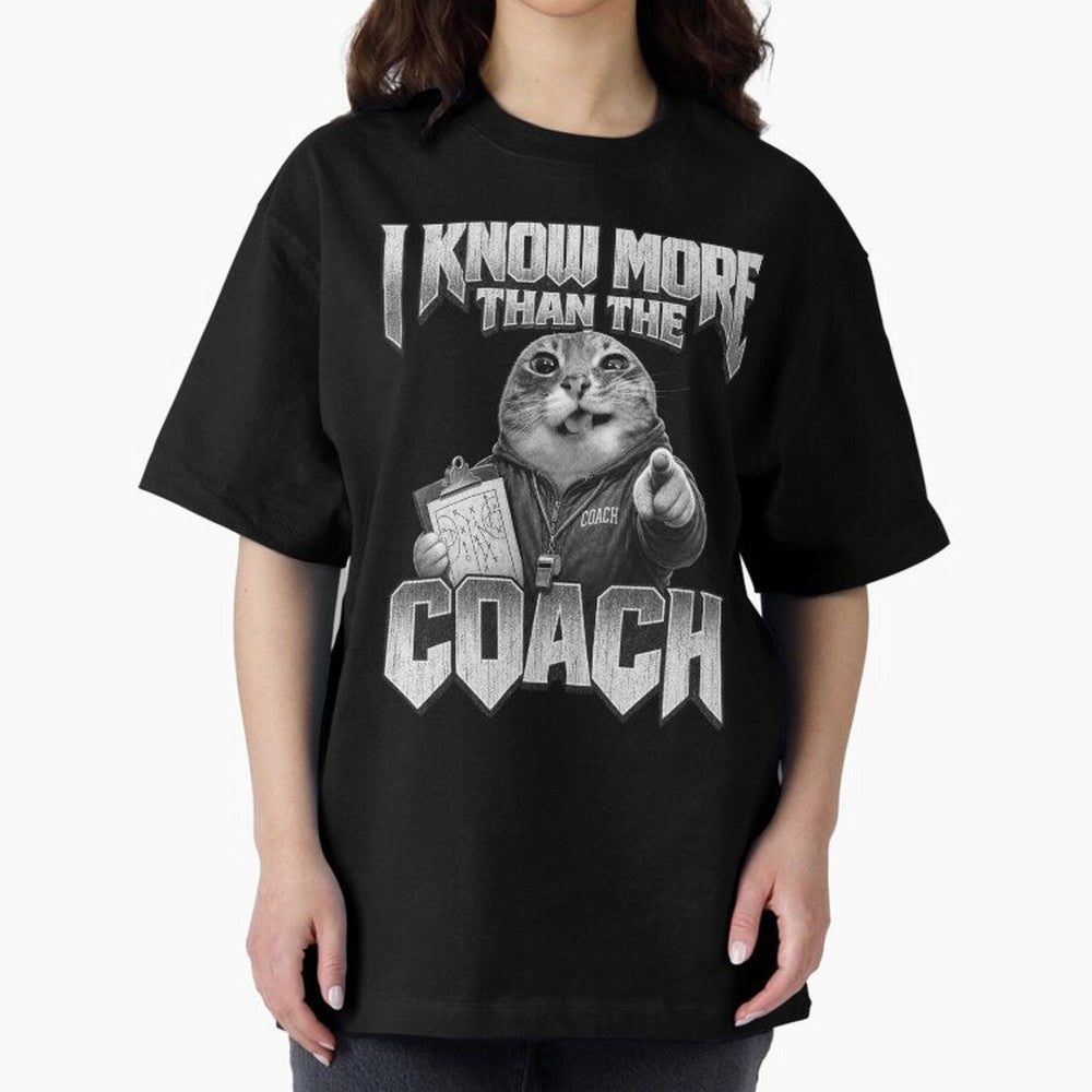 I Know More Than The Coach Funny World Cup 2026 Meme USA Soccer Fan Silly Cat Classic T-Shirt Cheer through Every Moment of Global Football Passion for FIFA World Cup 2026 Group Stage, Inspired by Haaland, Brazil, Portugal and Argentina, Match Day