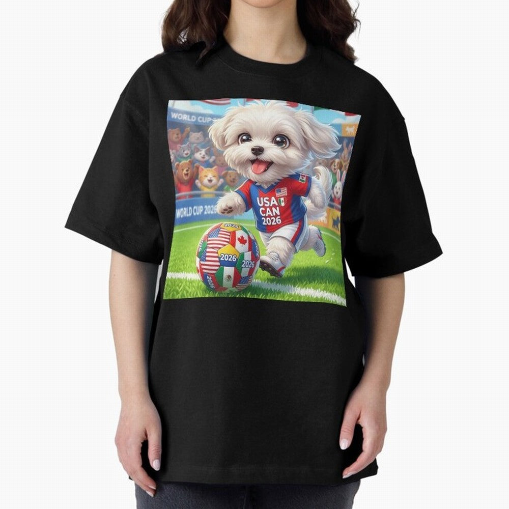 Cute Maltese Soccer Star - FIFA 2026 World Cup Edition Classic T-Shirt Celebrate Global Passion for the FIFA World Cup 2026 Journey through Messi, Neymar and Mbappe Highlights, Argentina Pride, Soccer Culture, Superstar Moments, National Team