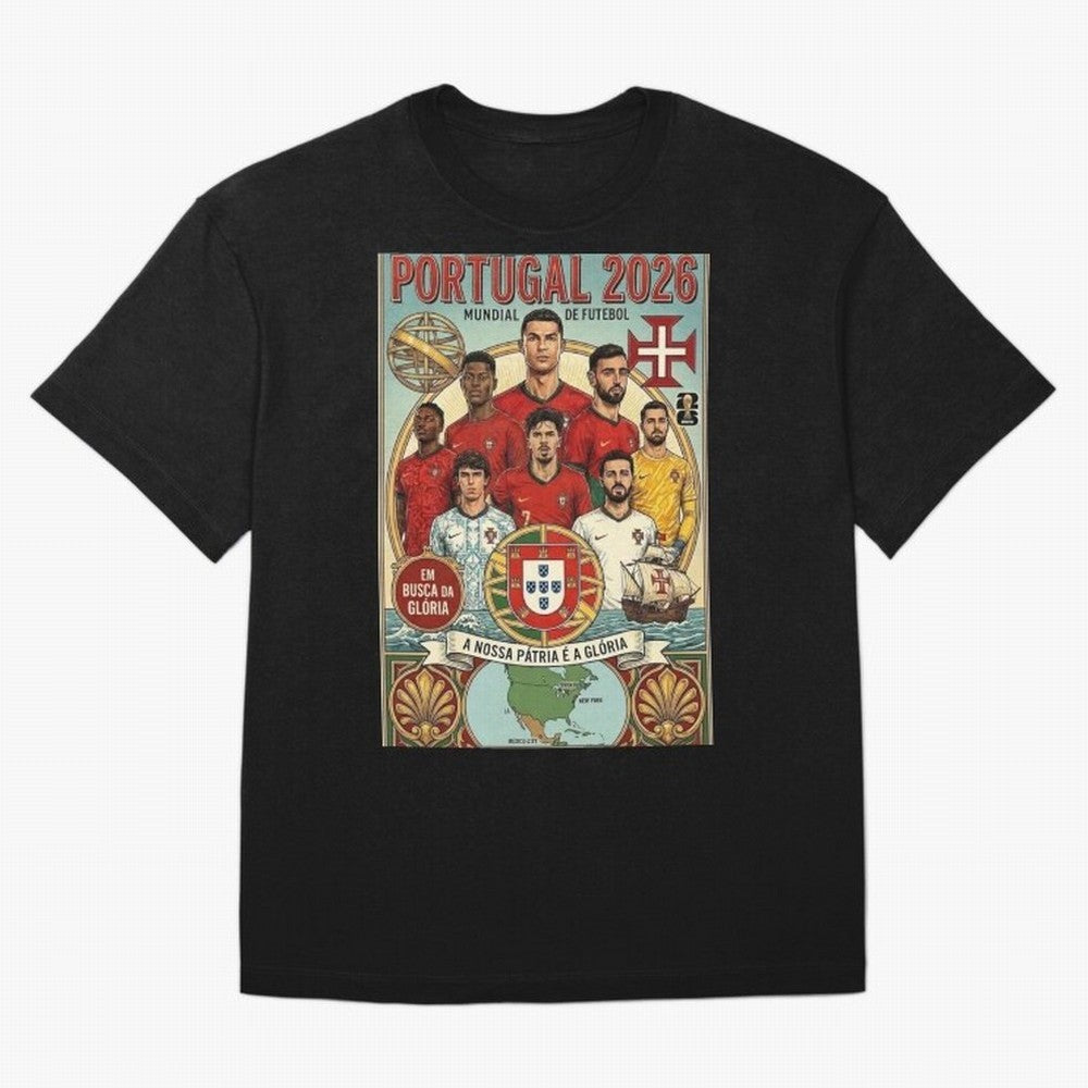 Portugal 2026 ¨C In Search of Glory Classic T-Shirt Celebrate the Next Chapter of the FIFA World Cup 2026 Group Stage Journey through Mbappe and Neymar Highlights, Spain and Netherlands Pride, Retro Football Energy, Iconic Rivalries, Trophy Chase