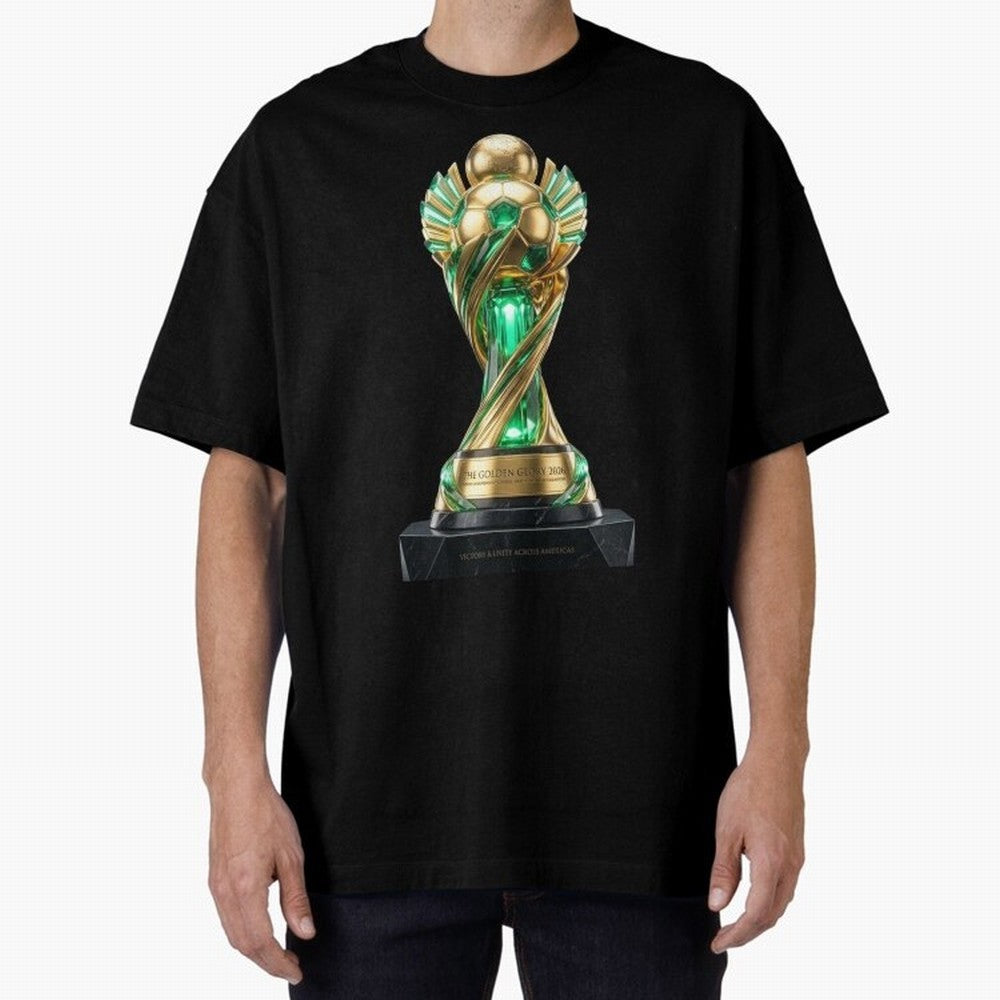 The Golden Glory 2026 - Futurist Soccer Trophy Classic T-Shirt Mark the FIFA World Cup 2026 Group Stage Journey through Cristiano Ronaldo, Haaland and CR7 Highlights, Brazil, Portugal and Argentina Pride, Vintage Soccer Flavor, Modern Football