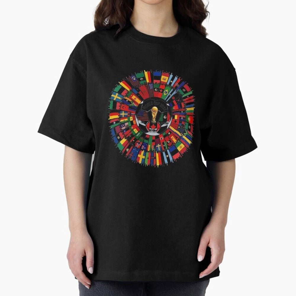 Vibrant 2026 World Cup International Flag Splash Classic T-Shirt Fuel the Hype around Match Day Hype around FIFA World Cup 2026 Group Stage, Neymar, Haaland and Cristiano Ronaldo, England and Germany, Retro Football Energy, Iconic Rivalries, Trophy