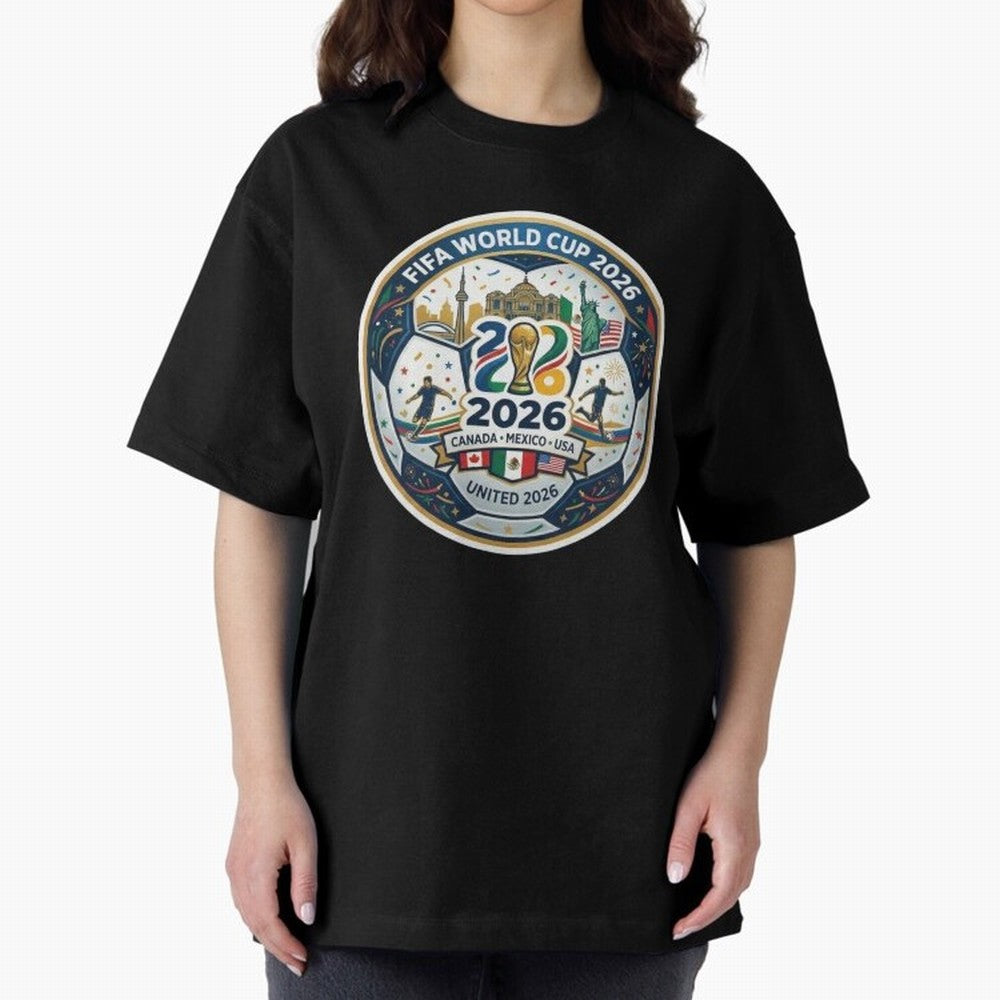 FIFA World Cup 2026 North America Commemorative Emblem Classic T-Shirt Share the Excitement of Match Day Hype around FIFA World Cup 2026, CR7, Portugal, Goal Celebration Energy, Supporter Heritage, Football Icons and Worldwide Tournament Joy; Ideal