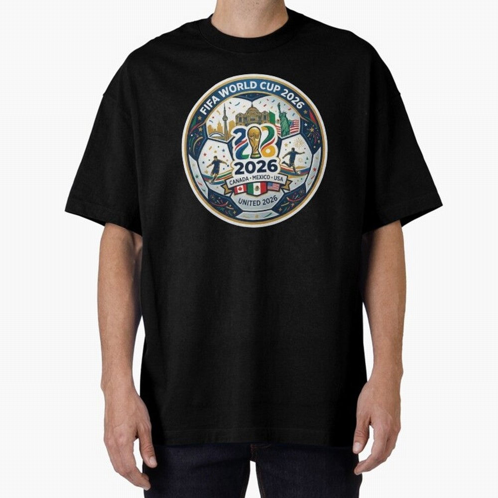FIFA World Cup 2026 North America Commemorative Emblem Classic T-Shirt Share the Excitement of Match Day Hype around FIFA World Cup 2026, CR7, Portugal, Goal Celebration Energy, Supporter Heritage, Football Icons and Worldwide Tournament Joy; Ideal