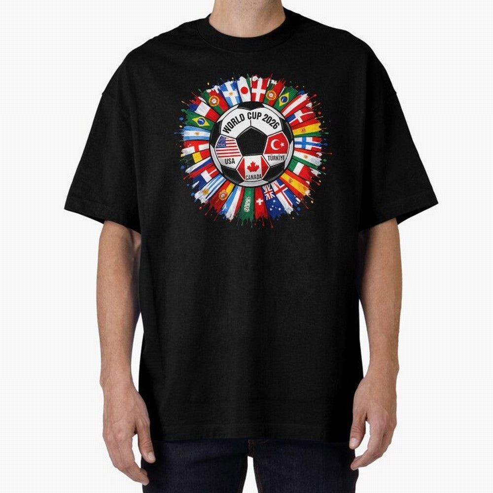 World Cup 2026 Shirt Soccer Tournament Fan Design International Flags Football Graphic Tee Sports Lover Gift Classic T-Shirt Make Your Look Match Match Day Hype around FIFA World Cup 2026 USA Canada Mexico, Neymar, Haaland and Cristiano Ronaldo,