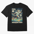 Argentina Cat World Cup 2026 ¨C Geometric Football Art Classic T-Shirt Turn Every Weekend Toward FIFA World Cup 2026 USA Canada Mexico for Fans of Cristiano Ronaldo, Haaland and CR7 and England, Bringing Game Day Rituals, Football Legends, Country