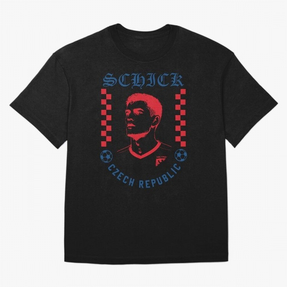 Schick Czech Republic Soccer Legend Retro Football Graphic Classic T-Shirt Feel International Energy from Global Football Passion for FIFA World Cup 2026, Inspired by Neymar, Brazil, Portugal and Argentina, Football Festival Excitement, Trophy