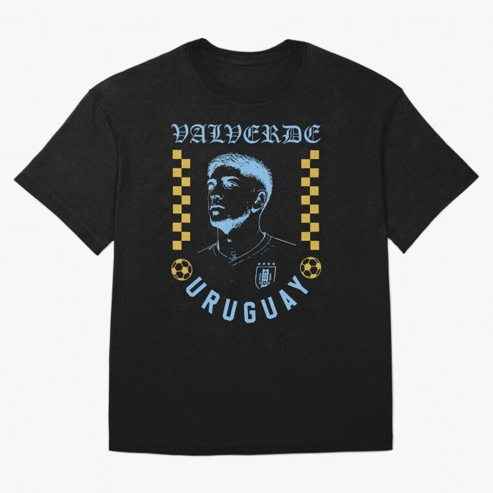 Valverde Uruguay Soccer Star Retro Football Fan Design Classic T-Shirt Celebrate the Road through FIFA World Cup 2026 USA Canada Mexico Spirit, Centered on Germany, Cristiano Ronaldo, Haaland and CR7, Football History, Final Match Energy, Crowd