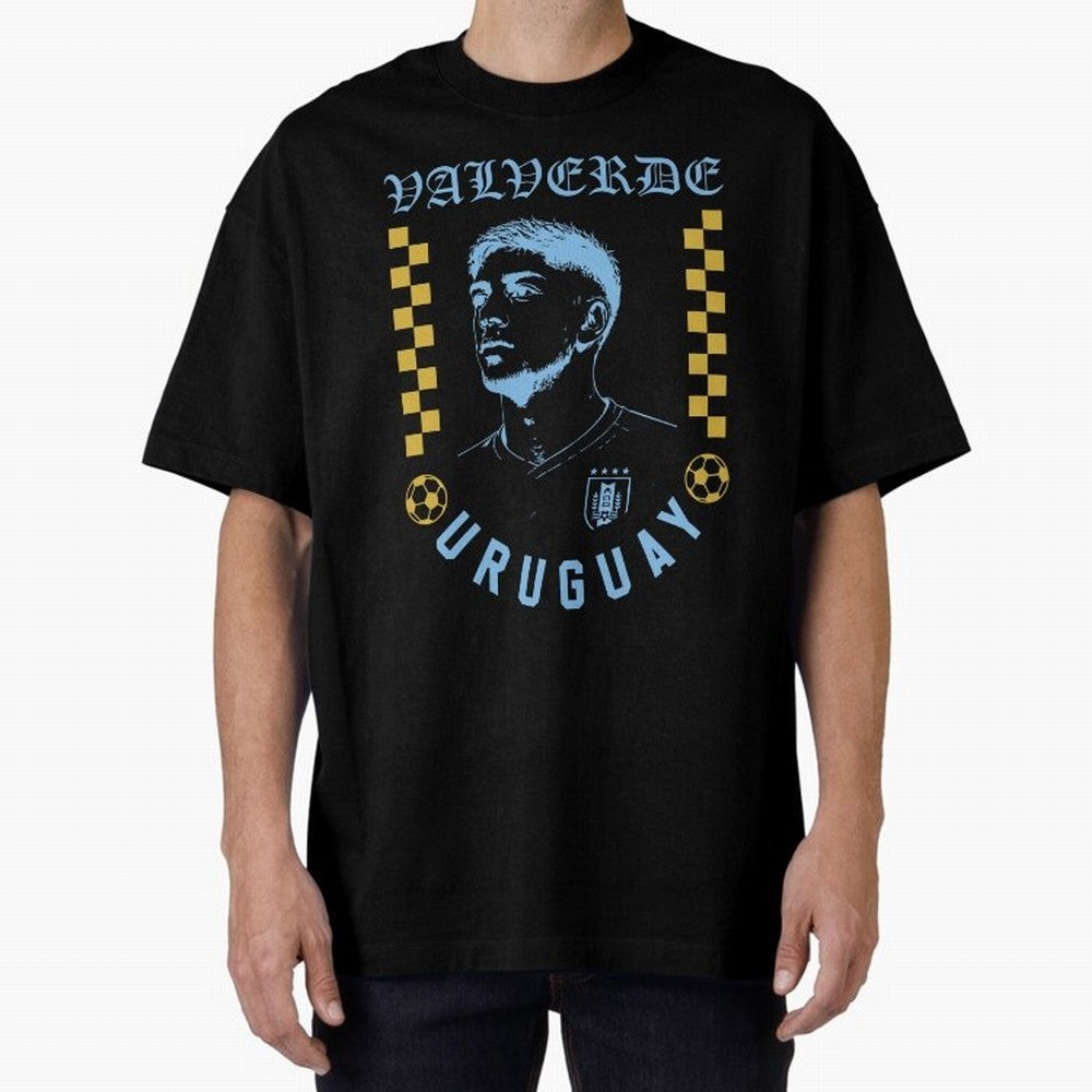 Valverde Uruguay Soccer Star Retro Football Fan Design Classic T-Shirt Celebrate the Road through FIFA World Cup 2026 USA Canada Mexico Spirit, Centered on Germany, Cristiano Ronaldo, Haaland and CR7, Football History, Final Match Energy, Crowd