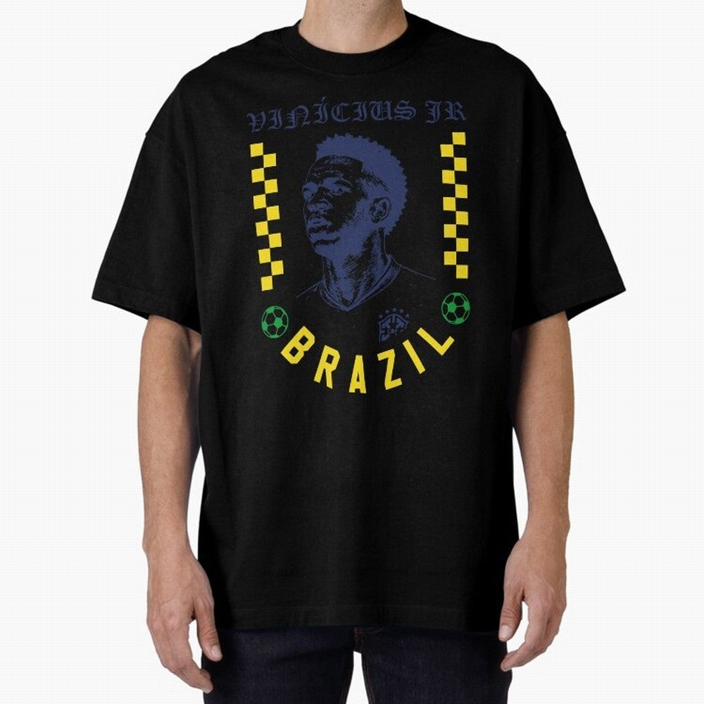 Vin¨ªcius Jr Brazil Soccer Legend Retro Football Fan Design Classic T-Shirt Celebrate the Magic of Global Football Passion for FIFA World Cup 2026, Filled with Messi, CR7 and Mbappe, France and Portugal, Retro Football Energy, Iconic Rivalries,