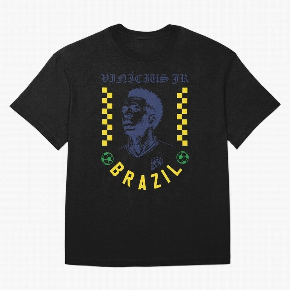 Vin¨ªcius Jr Brazil Soccer Legend Retro Football Fan Design Classic T-Shirt Celebrate the Magic of Global Football Passion for FIFA World Cup 2026, Filled with Messi, CR7 and Mbappe, France and Portugal, Retro Football Energy, Iconic Rivalries,