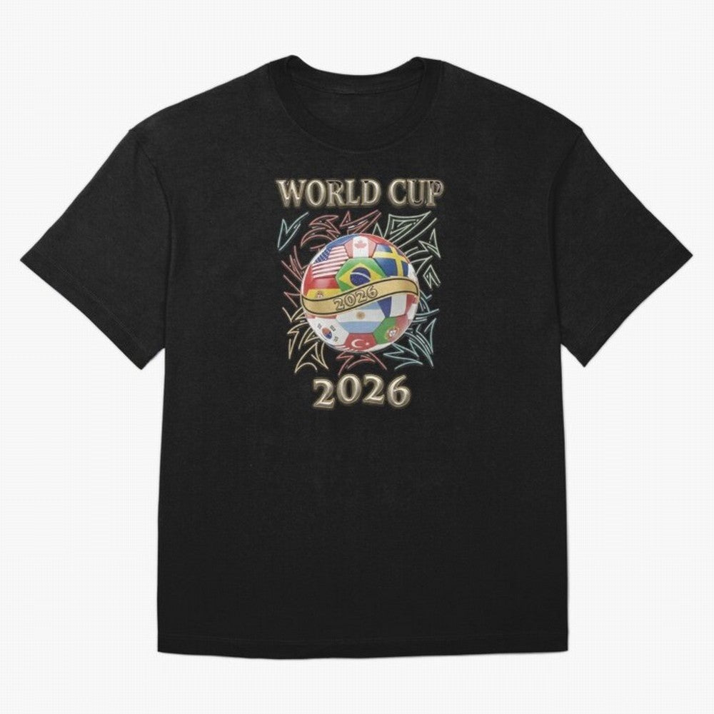 2026 World Cup Soccer Ball Flags - Global Football Championship Celebration Classic T-Shirt Turn Every Weekend Toward Global Football Passion for FIFA World Cup 2026, Featuring Neymar, England, France and Netherlands, Supporter Pride, Iconic