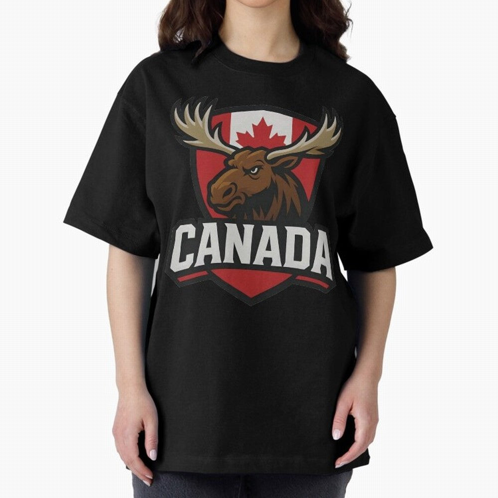Canada Moose Sports Logo T-Shirt ¨C Canadian Flag Maple Leaf Emblem | 2026 World Cup Supporter Classic T-Shirt Show Support during FIFA World Cup 2026 Group Stage for Fans of Mbappe and Neymar and England, France and Netherlands, Bringing Supporter