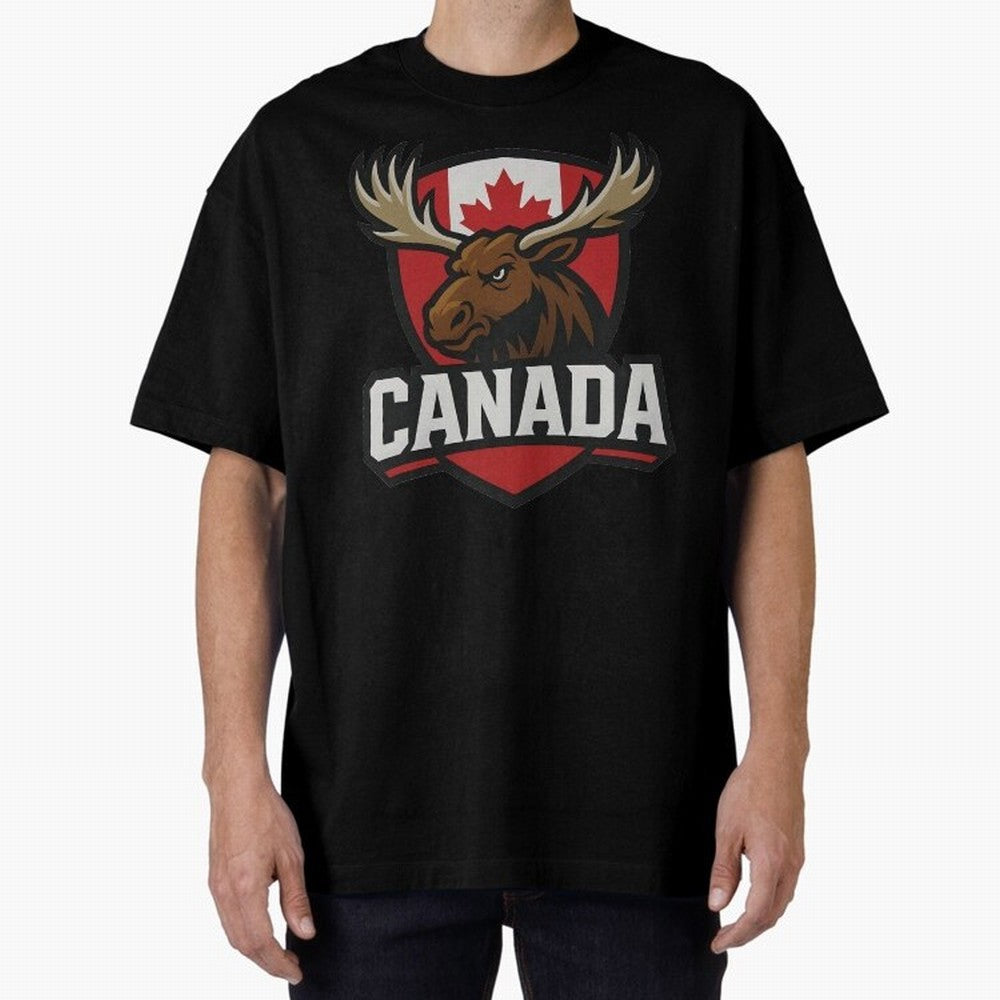 Canada Moose Sports Logo T-Shirt ¨C Canadian Flag Maple Leaf Emblem | 2026 World Cup Supporter Classic T-Shirt Show Support during FIFA World Cup 2026 Group Stage for Fans of Mbappe and Neymar and England, France and Netherlands, Bringing Supporter