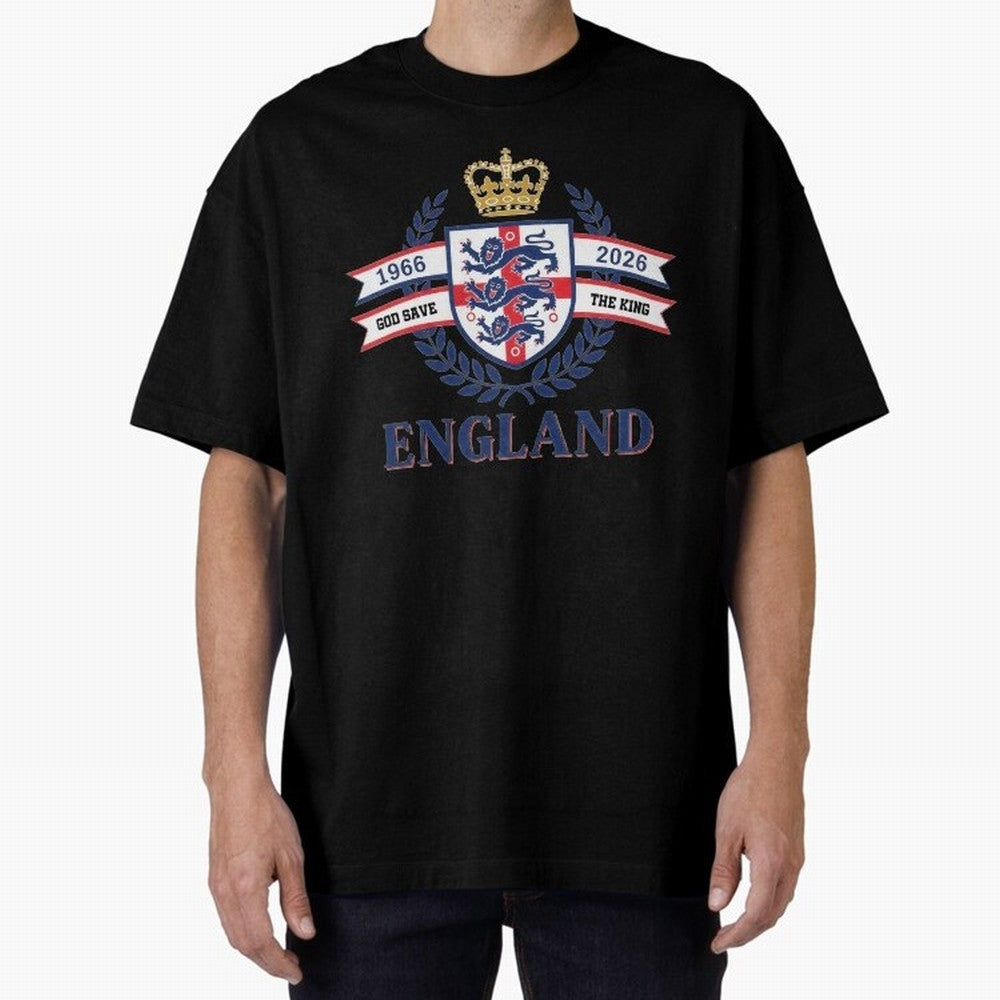 Royal England Football Spirit Classic T-Shirt Follow FIFA World Cup 2026 Group Stage for Fans of Mbappe and Argentina, Bringing Stadium Memories, Football Loyalty, International Chants and Championship Tradition; Great for Supporters Who Love