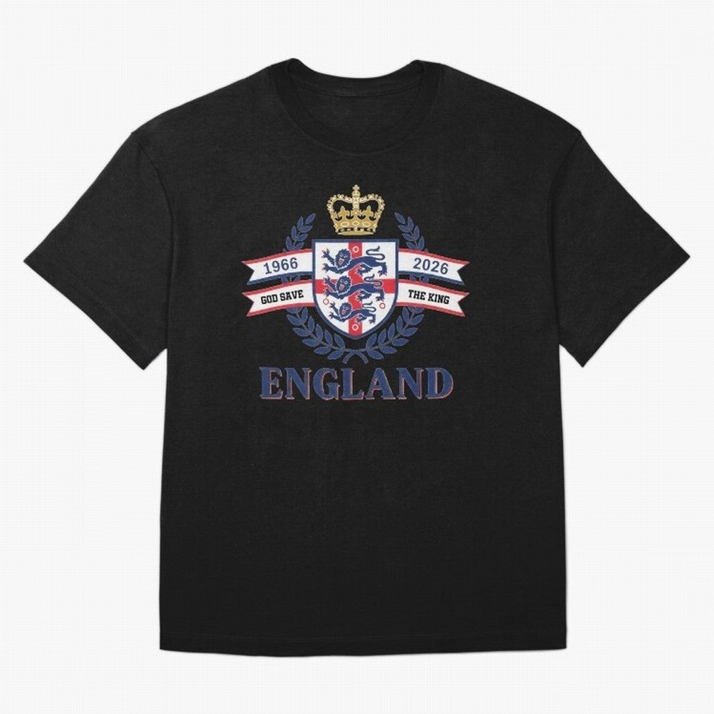 Royal England Football Spirit Classic T-Shirt Follow FIFA World Cup 2026 Group Stage for Fans of Mbappe and Argentina, Bringing Stadium Memories, Football Loyalty, International Chants and Championship Tradition; Great for Supporters Who Love