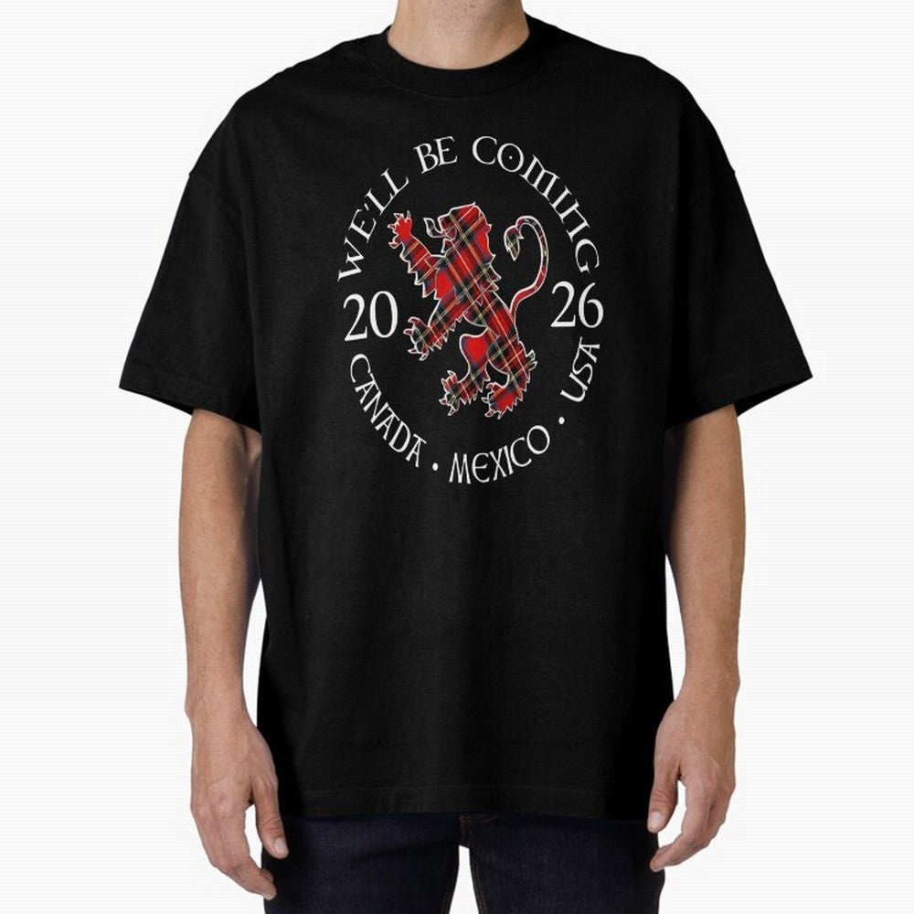We'll be Coming Scotland Football Tee Scottish World Cup Classic T-Shirt Bring Champion Energy into FIFA World Cup 2026 for Fans of CR7 and Spain and Netherlands, Bringing Retro Football Energy, Iconic Rivalries, Trophy Chase Drama and Stadium