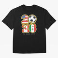 Usa Canada Mexico Soccer 2026 Oversized T-Shirt Capture Stadium Memories from FIFA World Cup 2026 USA Canada Mexico Spirit, with Portugal, Spain and Germany, CR7 and Messi, Sports Nostalgia, International Competition, Famous Players and