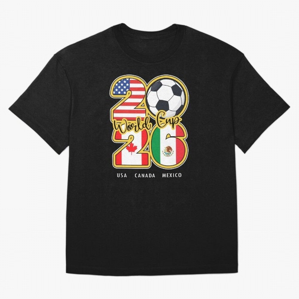 Usa Canada Mexico Soccer 2026 Oversized T-Shirt Capture Stadium Memories from FIFA World Cup 2026 USA Canada Mexico Spirit, with Portugal, Spain and Germany, CR7 and Messi, Sports Nostalgia, International Competition, Famous Players and