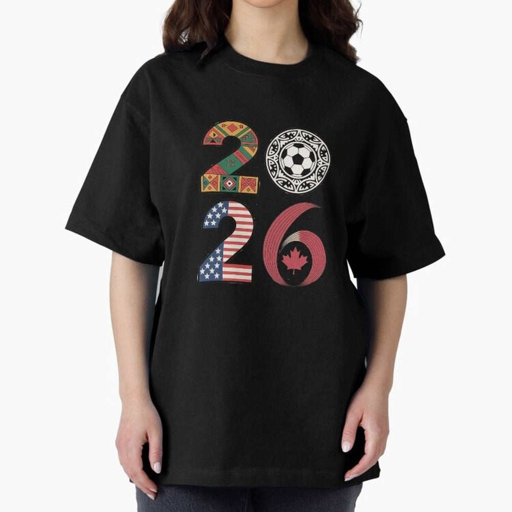 2026 Football Countries Design ¨C USA, Canada & Mexico Inspired Art Oversized T-Shirt Honor Match Day Hype around FIFA World Cup 2026 USA Canada Mexico, Messi, Argentina, Football Passion, Legendary Performances, Festival Vibes and Supporter