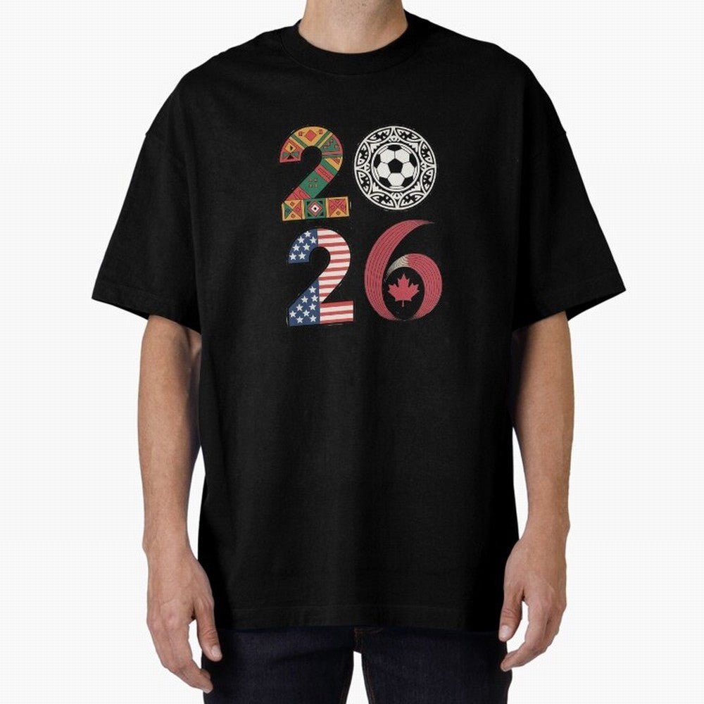 2026 Football Countries Design ¨C USA, Canada & Mexico Inspired Art Oversized T-Shirt Honor Match Day Hype around FIFA World Cup 2026 USA Canada Mexico, Messi, Argentina, Football Passion, Legendary Performances, Festival Vibes and Supporter