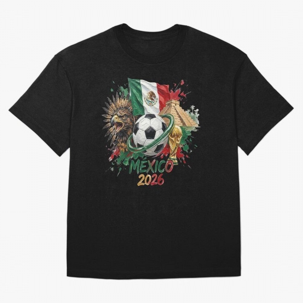 Mexico World Cup 2026 Oversized T-Shirt Join FIFA World Cup 2026 Group Stage for Fans of Messi and Cristiano Ronaldo and Argentina, Bringing Classic Soccer Heritage, Championship Pressure, Fan Loyalty and International Pride; Perfect for Supporters