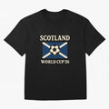 Scotland World Cup 2026 Oversized T-Shirt Stand with Match Day Hype around FIFA World Cup 2026, Haaland and Mbappe, Brazil, Portugal and Argentina, Tournament Hype, Historic Matchups, Family Viewing Parties and Global Sports Pride; Ideal for Fans