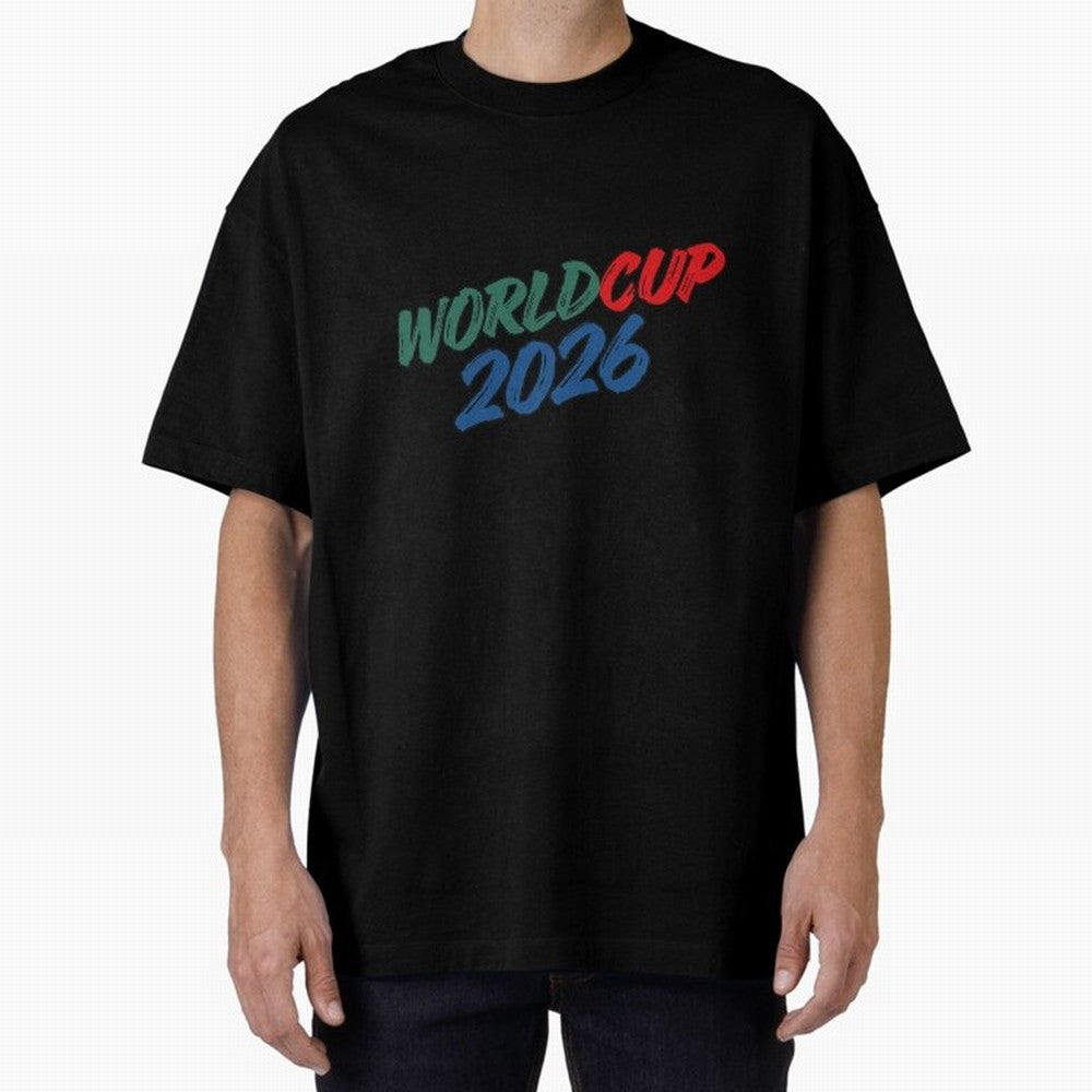 World Cup 2026 Oversized T-Shirt Experience the Global Stage of the FIFA World Cup 2026 Journey through Mbappe Highlights, Brazil Pride, Football Passion, Legendary Performances, Festival Vibes and Supporter Community; Perfect for Supporters Who