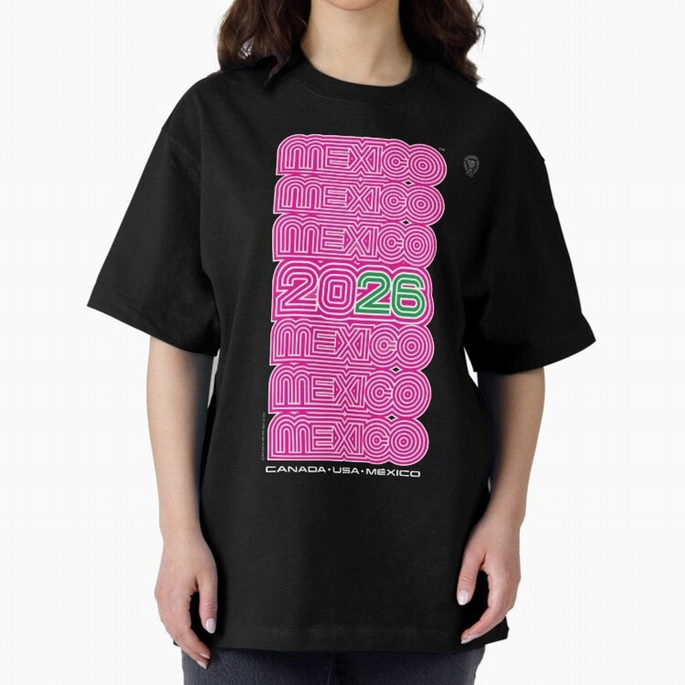 Mexico Retro Soccer 26 ¨C Canada USA Mexico 26¨C Bold Vintage Typography Oversized T-Shirt Unlock the FIFA World Cup 2026 Group Stage Journey through Mbappe and Neymar Highlights, Brazil Pride, Stadium Chants, National Pride, Trophy Dreams and