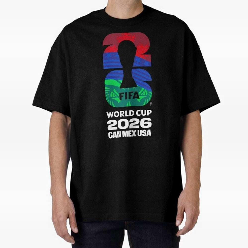 World Cup26 Host Country Logo Flags Oversized T-Shirt Make Game Day About FIFA World Cup 2026 USA Canada Mexico with Cristiano Ronaldo, Netherlands Energy, Game Day Rituals, Football Legends, Country Pride and the Road to the Final; Ideal for Fans