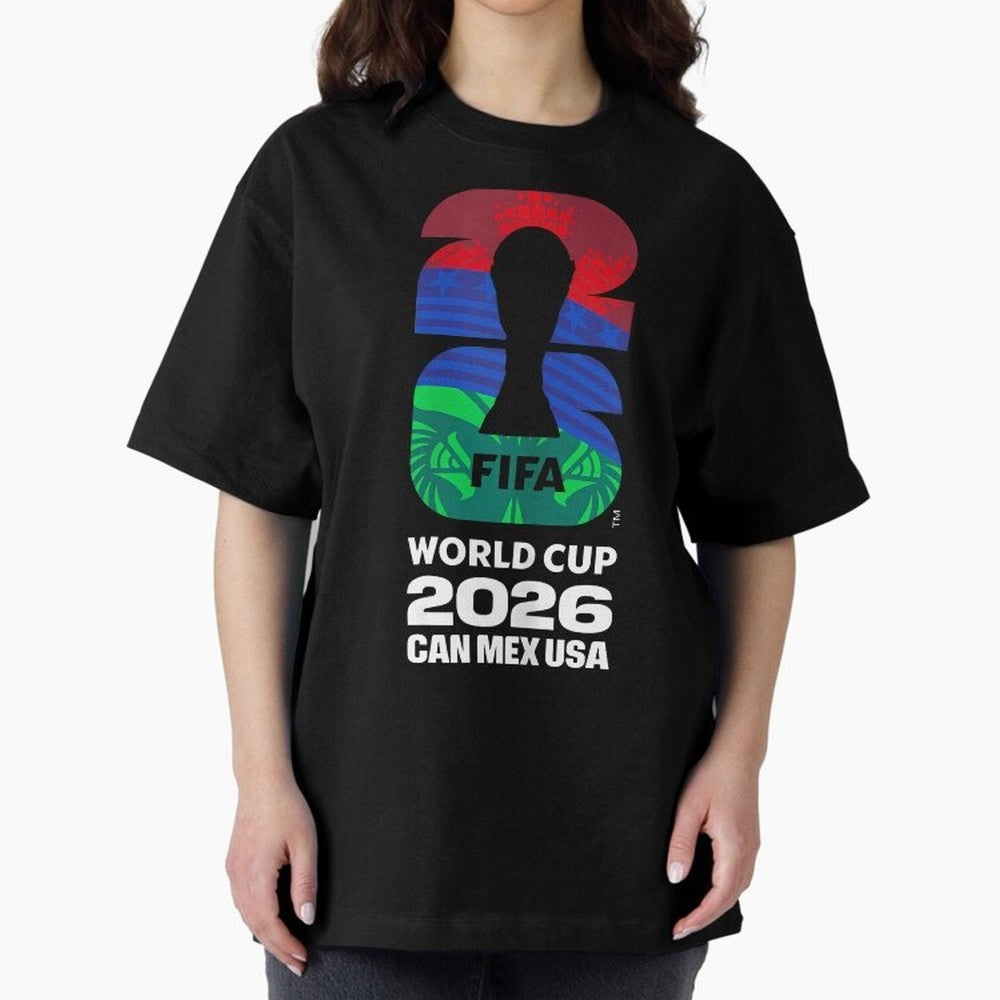 World Cup26 Host Country Logo Flags Oversized T-Shirt Make Game Day About FIFA World Cup 2026 USA Canada Mexico with Cristiano Ronaldo, Netherlands Energy, Game Day Rituals, Football Legends, Country Pride and the Road to the Final; Ideal for Fans