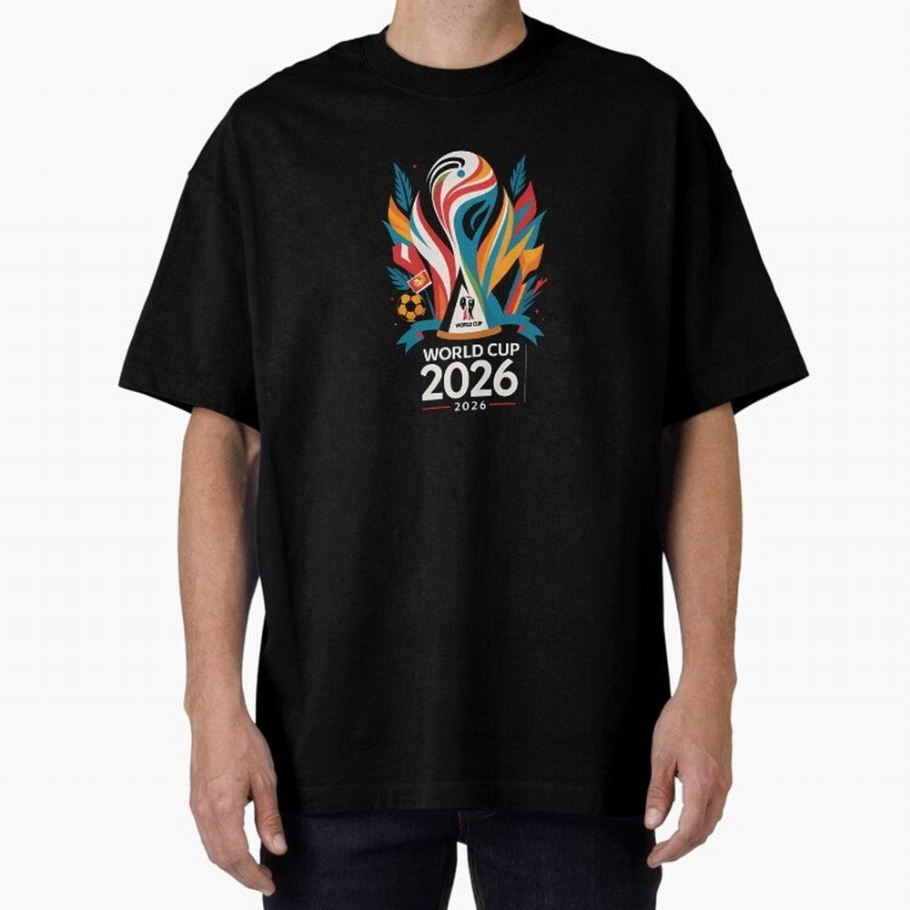USA World Cup 2026 Football Fan T-Shirt_84827790 Oversized T-Shirt Represent Football Lovers during Global Football Passion for FIFA World Cup 2026, Highlighting Neymar, Haaland and Cristiano Ronaldo, Spain and Netherlands, Vintage Soccer Flavor,