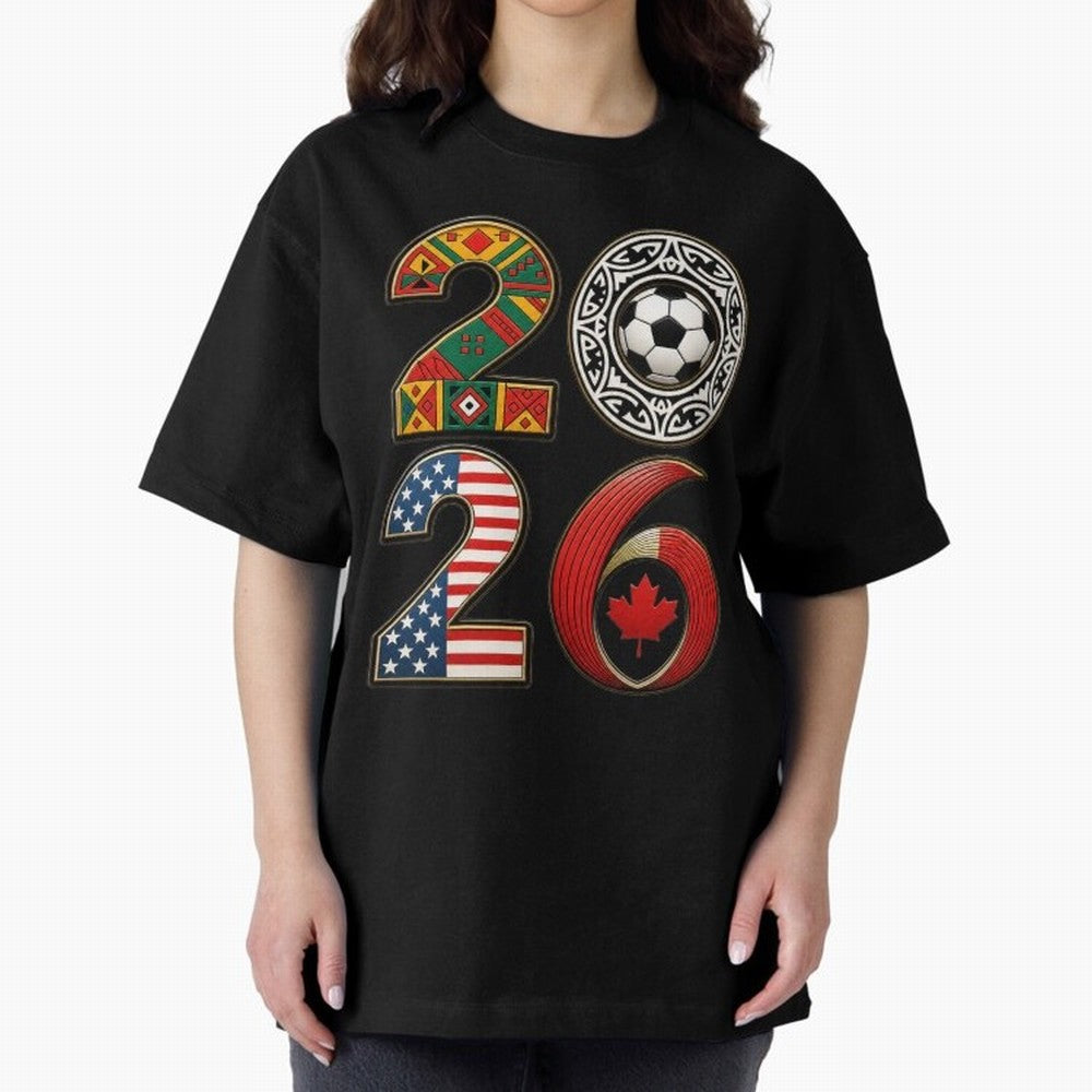 United 2026 Soccer Fan - North America Host Countries Oversized T-Shirt Celebrate Classic Football Spirit in the FIFA World Cup 2026 USA Canada Mexico Journey through Cristiano Ronaldo Highlights, France and Portugal Pride, Game Day Rituals,